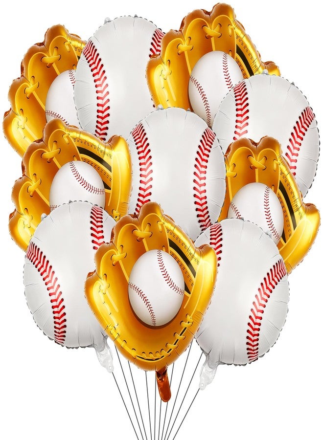KHC-KHF Baseball-Balloon 10PCS 18in Sports Theme Foil Balloons Baseball Glove Design Balloon Team Party Birthday Boy Senior Night Celebration Decoration Supply - Image 1