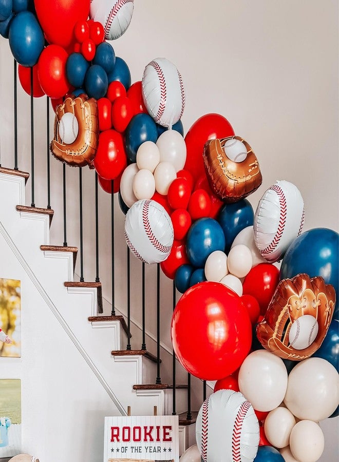 KHC-KHF Baseball-Balloon 10PCS 18in Sports Theme Foil Balloons Baseball Glove Design Balloon Team Party Birthday Boy Senior Night Celebration Decoration Supply - Image 2