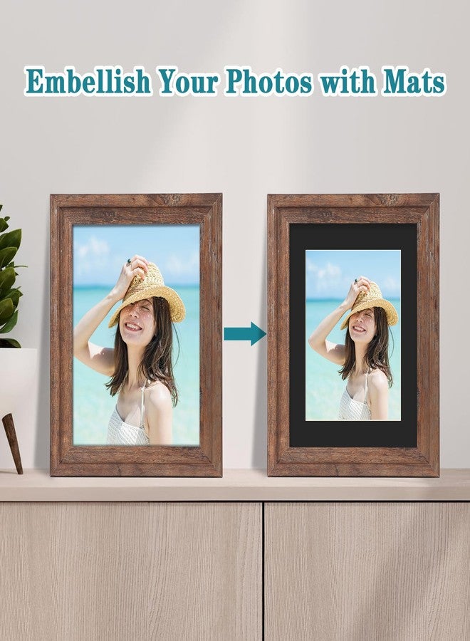 ZBEIVAN 11x14 Black Picture Mats with Core Bevel Cut Frame Mattes for 8.5x11 Pictures - Pack of 5 - Image 5