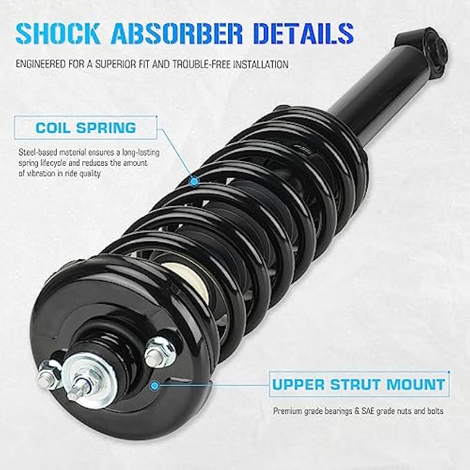 ILONPA دعامات جانبية خلفية يسار يمين مع نوابض لولبية وممتص صدمات لسيارة هوندا أكورد 2003-2007، 2004-2008، أكورا Tl 171372-836313، مجموعة من قطعتين - Image 4