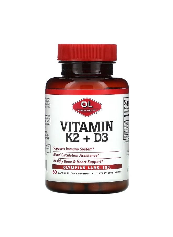 Olympian Labs Vitamin K2  D3 60 Capsules  - Image 1