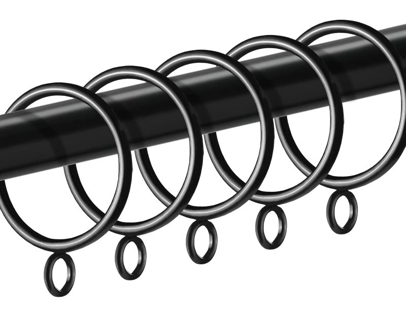 42 Pack Curtain Rings with Eyelet 15 Inner DiameterMetal Drapery Ring Fits up to 125 Drapery RodGlide Smoothly Curtain Rod RingsStrong Vintage Decorative Rustproof Curtain Hooks Black