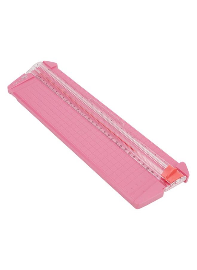 Thoraya - Small Paper Cutter Accurate Scale Metric Imperial System Lightweight Durable Easy Operation Paper Trimmer For A3 PaperRose Red - Image 1