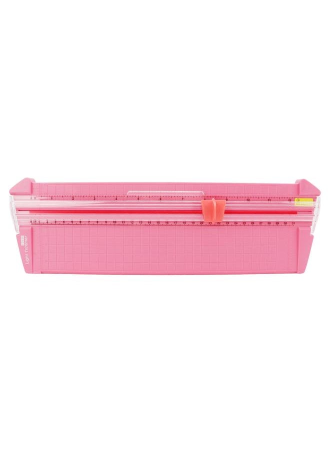 Thoraya - Small Paper Cutter Accurate Scale Metric Imperial System Lightweight Durable Easy Operation Paper Trimmer For A3 PaperRose Red - Image 1