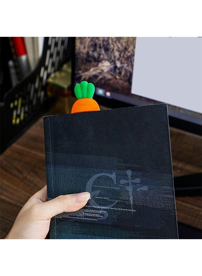 Silicone Page Markers,Silicone Carrot Bookmark,Silicone Carrot Book Markers for Pages - Carrot Silicone Student Reading Bookmark for Family - Image 5