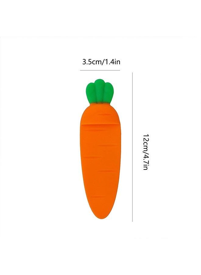 Silicone Page Markers,Silicone Carrot Bookmark,Silicone Carrot Book Markers for Pages - Carrot Silicone Student Reading Bookmark for Family - Image 3