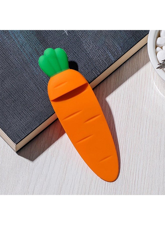 Silicone Page Markers,Silicone Carrot Bookmark,Silicone Carrot Book Markers for Pages - Carrot Silicone Student Reading Bookmark for Family - Image 2