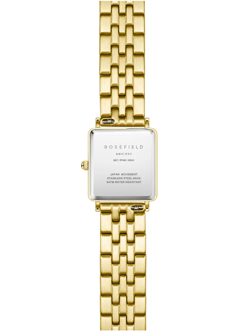 RoseField Rosefield Boxy XS White Sunray Steel Gold Women Watch - QMWSG-Q021