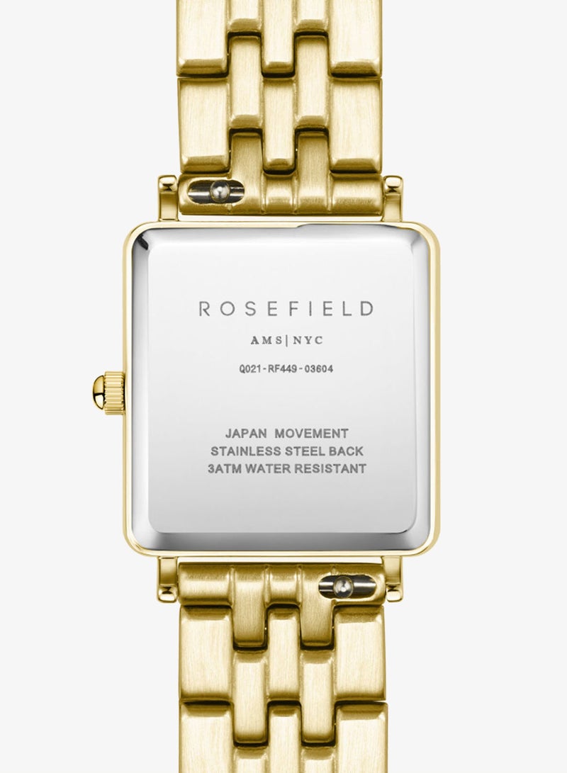 Rosefield Boxy XS White Sunray Steel Gold Women Watch - QMWSG-Q021 - Image 3