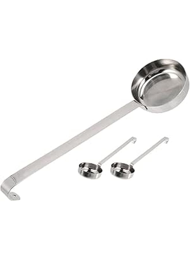 3Pcs Stainless Steel Pizza Sauce Spoons Long Handle Kitchen Measuring Ladles - Image 1