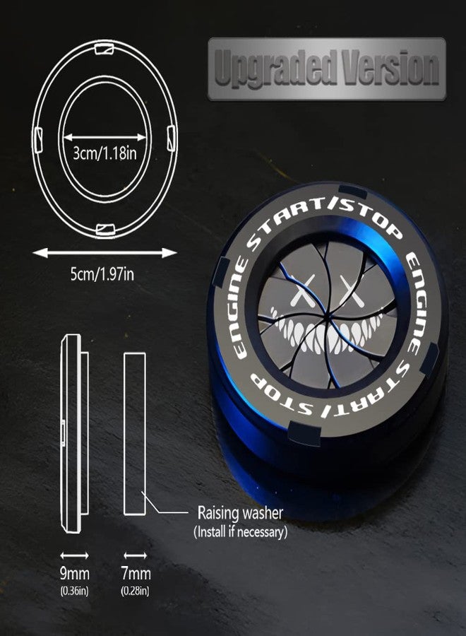 Tybasthe Rotary Start Button Cover, Smile Demon Car Accessories, Engine Start Button Cover, Car Stickers Interior Decoration, Ignition Key Switch Cover - Image 2