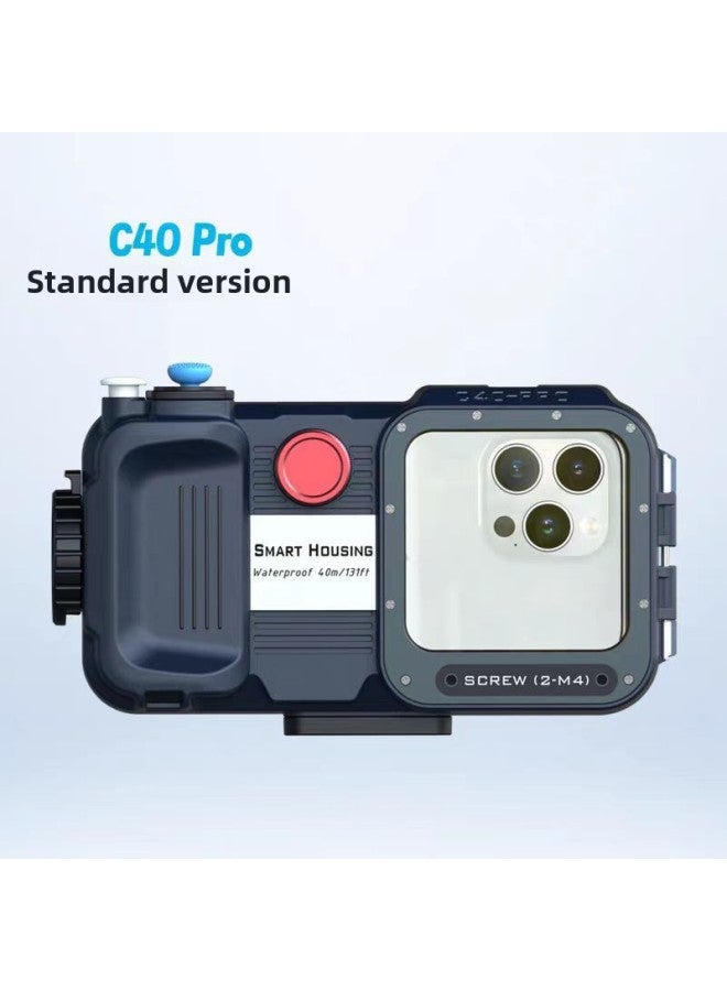 Diving Special Mobile Phone Waterproof Shell HD Photo Video Swimming Snorkeling Artifact Apple Huawei Xiaomi Universal Shell-Color:C40pro Standard Configuration  - Image 1