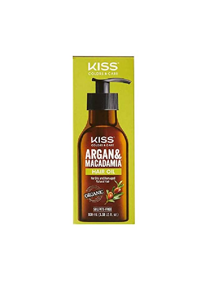 KISS Argan & Macademia Reparative Hair Oil Serum 100Ml (338 Us Floz) - Image 1
