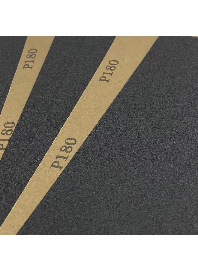 AutKerige 180 Grit Wet Dry Sandpaper, 9 x 11 Inch Sanding Sheets, 10PCS Premium Silicon Carbide Sand Paper for Wood Metal Ceramic or Auto Polishing and Scratches Removing - Image 3