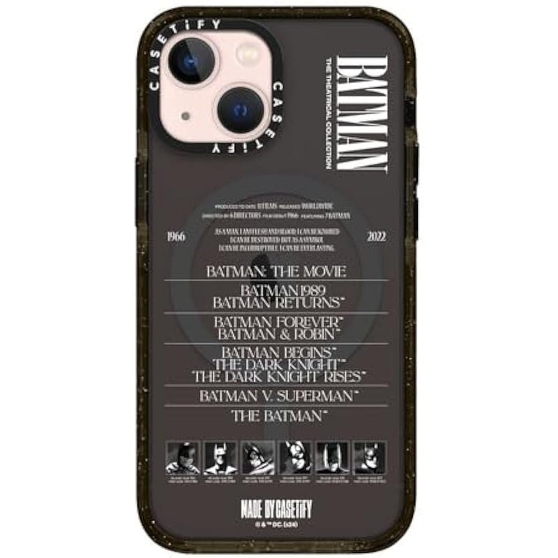 Casetify Impact iPhone 13 Mini Case 【Batman Co-Lab / 4X Military Grade Drop Tested / 8.2ft Drop Protection/Compatible with Magsafe】 - A Hero Can be Anyone - Clear Black - Image 1