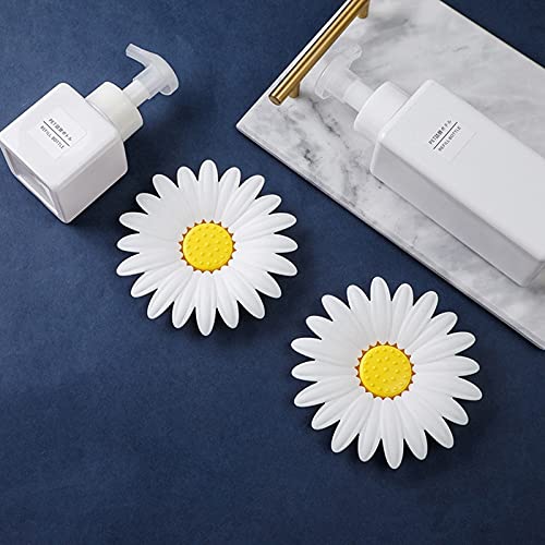 NGEL Flower Shape Portable Soap Dish Holder, Soap Case with Liquid Drain Plate, Soap Cases for Bathroom and Kitchen(Multicolor)-Pack of 1 - Image 4