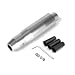 ZNDAW Automatic Shift Knob with Push Button 57 Weighted Shifter Lever Handle Car Gear Head with Adapters Aluminum Alloy Gear Shifting Lever for Most Auto Transmission Vehicle Silver - Image 2