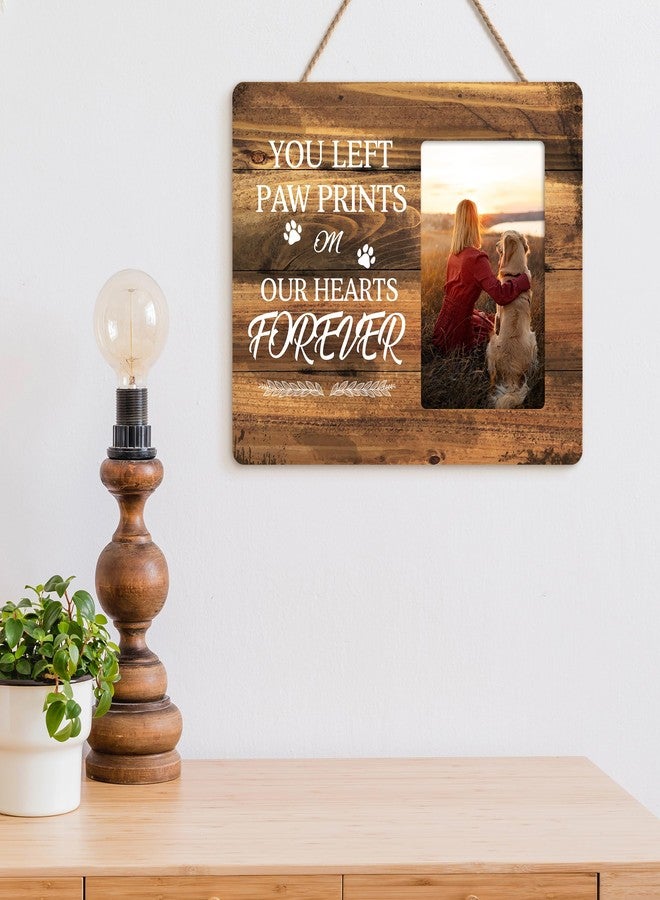 HODODAN Dog Memorial Picture Frame Gifts, Pet Loss Sympathy Gift Wooden Picture Frames, 4x6 inch Photo - Image 5
