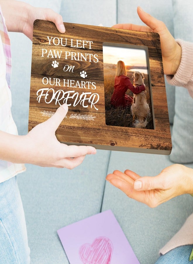 HODODAN Dog Memorial Picture Frame Gifts, Pet Loss Sympathy Gift Wooden Picture Frames, 4x6 inch Photo - Image 2