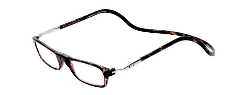 Clic Magnetic Reading Glasses, Computer Readers, Replaceable Lens, Original Long, (M-L, Tortoise, 2.00 Magnification) - Image 1