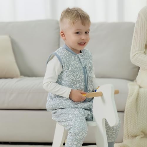 Mosebears Cotton Toddler Sleep Sack with Feet 2.5 TOG Ultra Soft Toddler Sleeping Sack Baby Sleep Bag Walker Wearable Blanket with Legs 2-Way Zipper Lightweight(3-4T Years) - Image 3