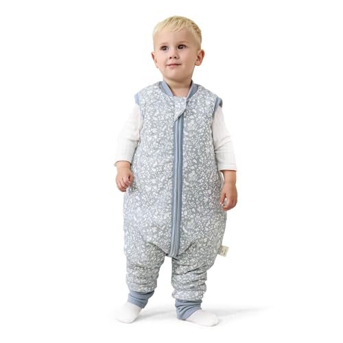 Mosebears Cotton Toddler Sleep Sack with Feet 2.5 TOG Ultra Soft Toddler Sleeping Sack Baby Sleep Bag Walker Wearable Blanket with Legs 2-Way Zipper Lightweight(3-4T Years) - Image 1