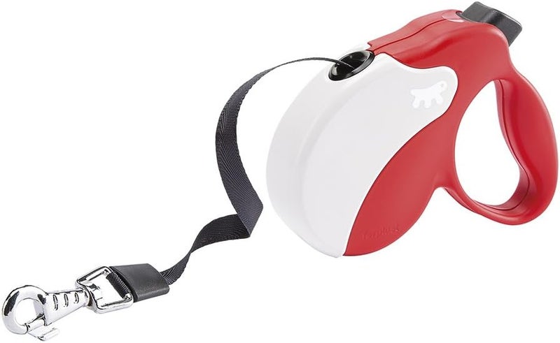 Ferplast Retractable Dog Lead AMIGO TAPE S, Extending tape, 5 m, Max 15 kg, Red - Image 1