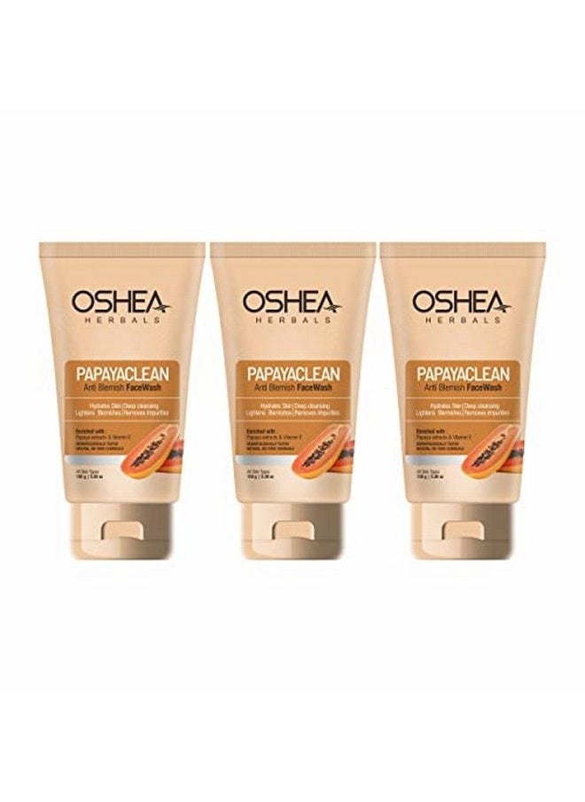 OSHEA Herbals - Papayaclean Anti Blemishes Face Wash Pack Of 3 (120G Each) - Image 1