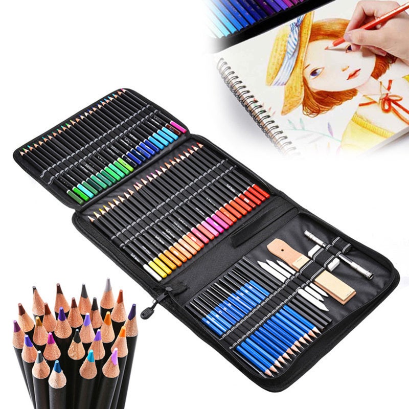 Drawing Pencils 95Pcs Professional Kit - Comfortable Grip Smooth Coloring Charcoal Pencils for Artists Beginners Kids School Students Office Workers Art Enthusiasts - Image 1