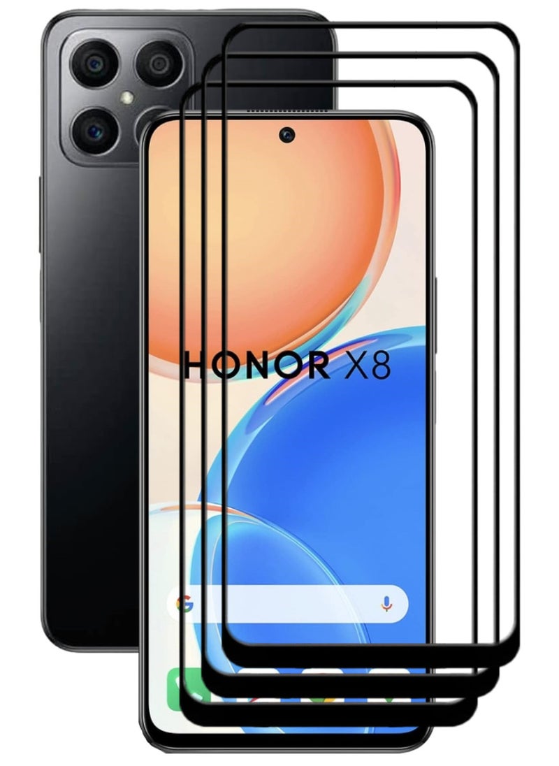 ACLIX 3 Pieces Antistatic ESD Dustproof Premium Quality High Definition Tempered Glass Screen Protector Designed For Honor X8 - Image 1