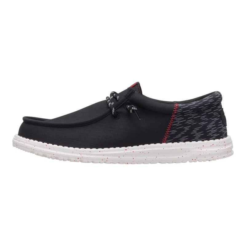 HEYDUDE Wally Funk Jersey Jacquard Black/Multi 11, Menâ€™s Shoes, Slip-on Loafers, Comfortable & Light-Weight - Image 1
