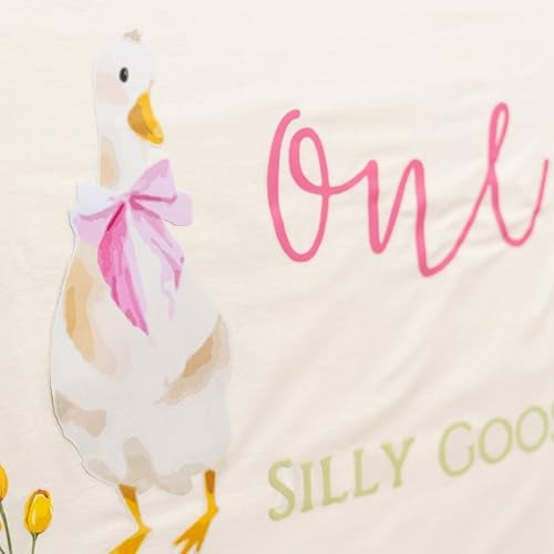 Capiont Caption One Silly Goose Decal - Goose Theme 1st Birthday Decoration for Girls, Pink Bow Goose Birthday Party Supplies, First Birthday Party Balloon Arch Decal - Image 4