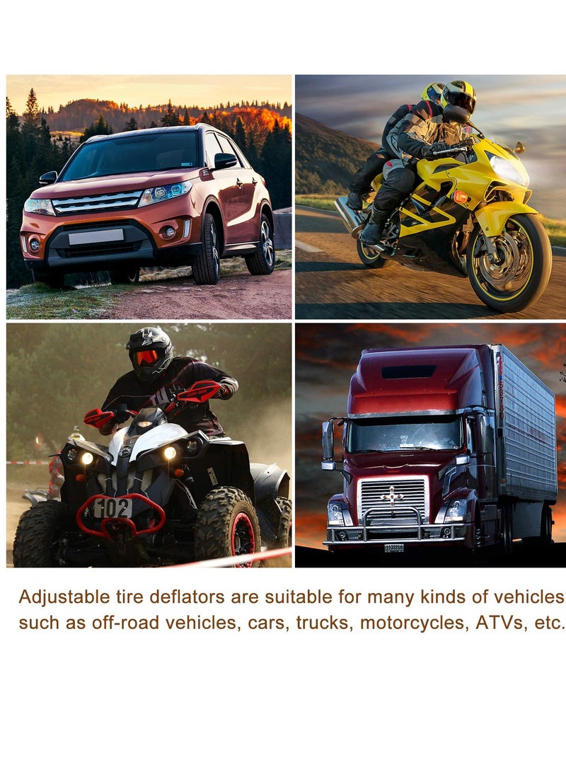 Zikra 6-30 PSI Automatic Tire Deflator Kit, Air Down Tire Deflators Offroad Accessories for Jeep, Car, Truck, Motorcycle, and ATV Tires(5 Pack) - Image 4