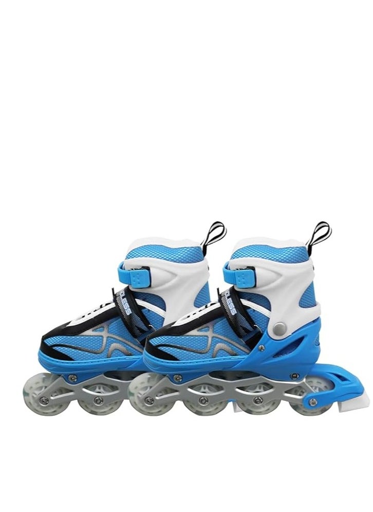 ENDLESS  EL1027 Inline Adjustable Skates Medium Size 34 EUR (UK 1.5) - 38 EUR (UK 5) for 6 to 12 Years | Aluminium Chassis and 70 mm PU Wheels | All Wheels Flash, ABEC 7 Bearings  - Image 1