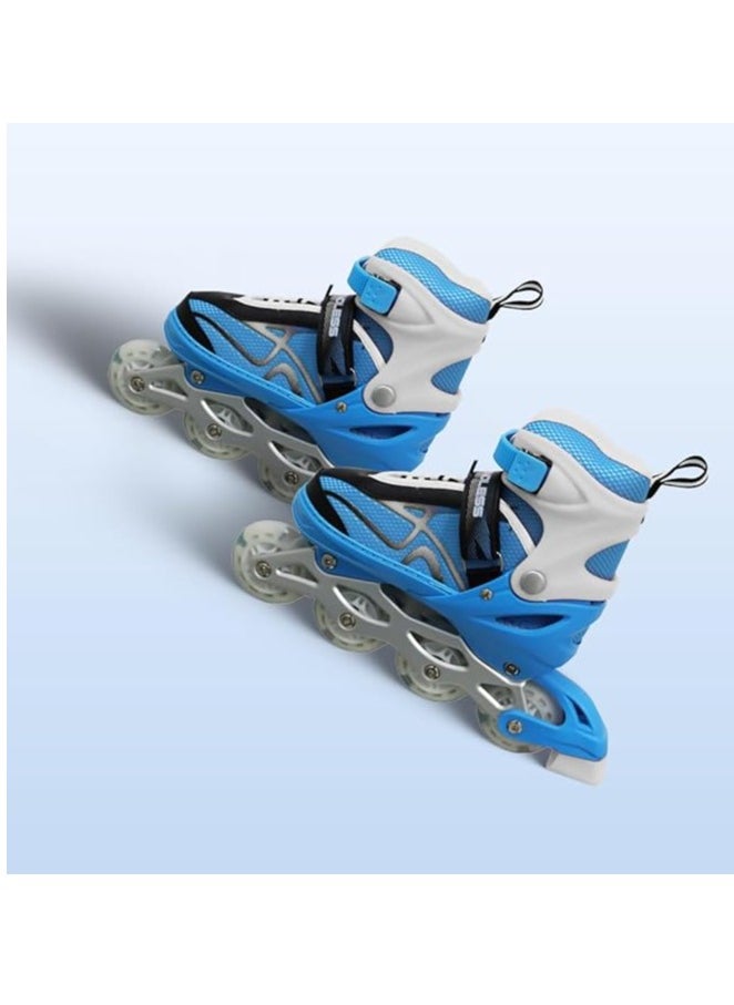 ENDLESS  EL1027 Inline Adjustable Skates Medium Size 34 EUR (UK 1.5) - 38 EUR (UK 5) for 6 to 12 Years | Aluminium Chassis and 70 mm PU Wheels | All Wheels Flash, ABEC 7 Bearings  - Image 2