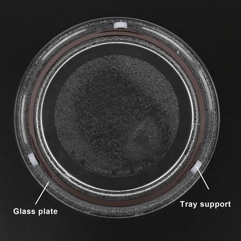 lasuroa 2pcs Microwave Turntable Ring Replacement, 18.9cm/7.44in Plastic Rotating Inner Ring with 14mm/0.55in Rollers Universal Microwave Spinner Accessory for Plates Rack friendly - Image 4