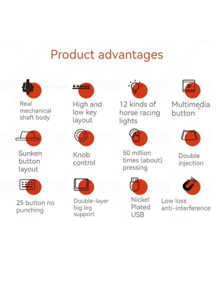 Generic - New K700 luminous mechanical keyboard gaming keyboard multi-function knob 96-key wired color matching computer keyboard - Image 1