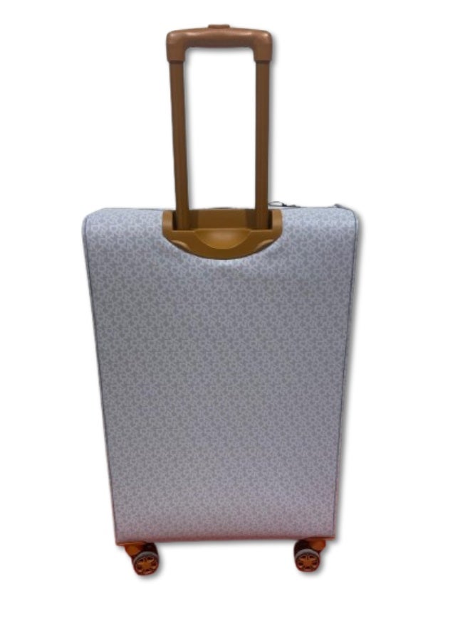 دكني حقيبة سفر  كبيرة صلبة رمادية داكنة بعجلات دوارة - Image 3