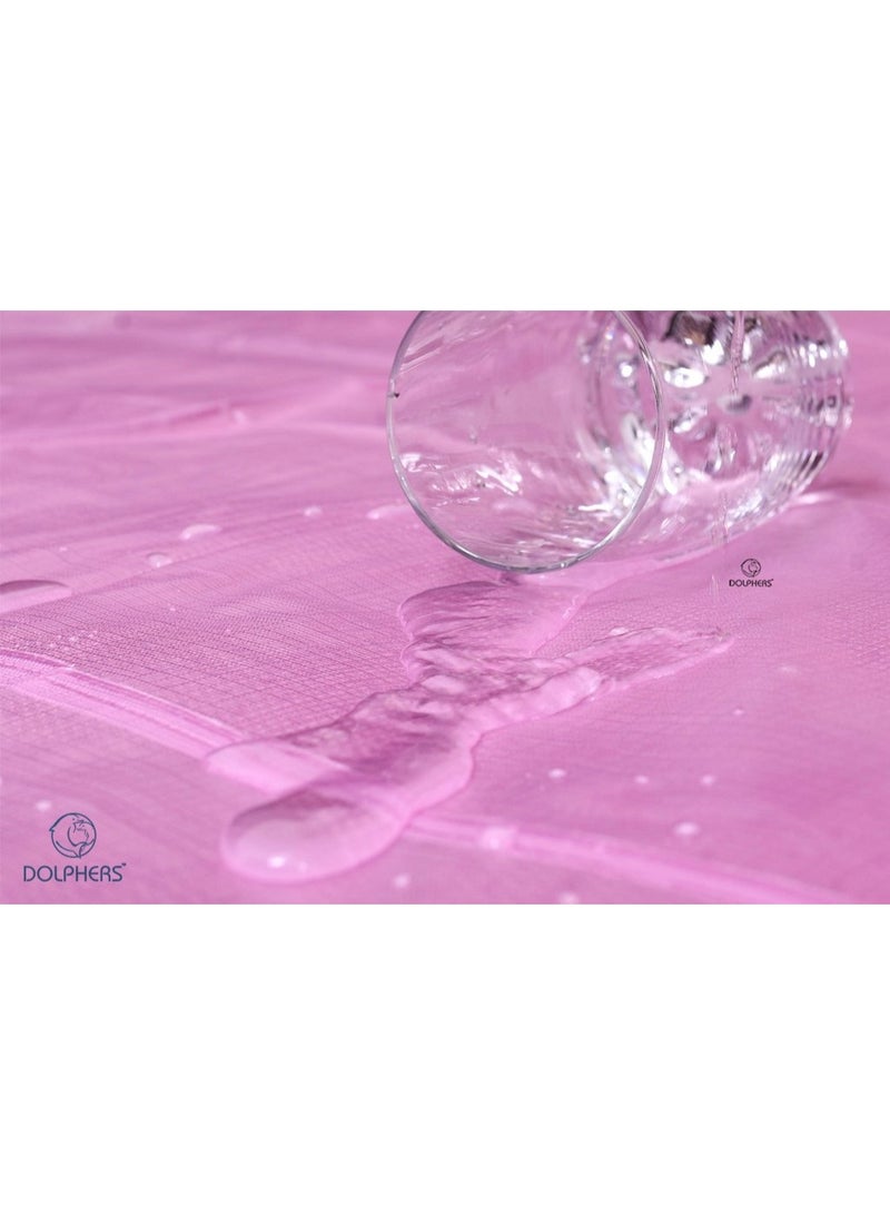 Dolphers Waterproof Plastic Mattress Protection Sheet for Baby and Adult - Double Bed/King Size - 7.5 x 6.5 feet - Pink - Image 2