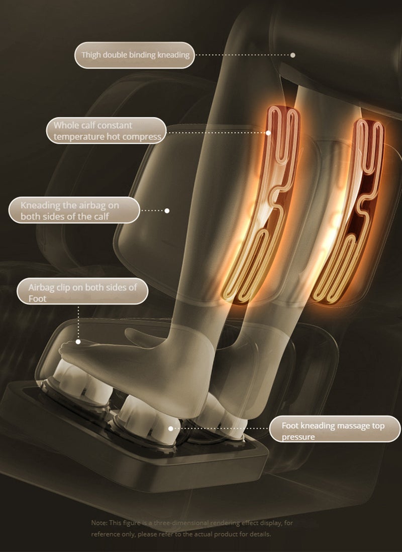 ETG Full Body Massage Chair Recliner, 8-Roller Fixed-Point Massage, Zero Gravity with Airbags, Bluetooth Speaker, AI Voice & LCD Touch Control - Image 4