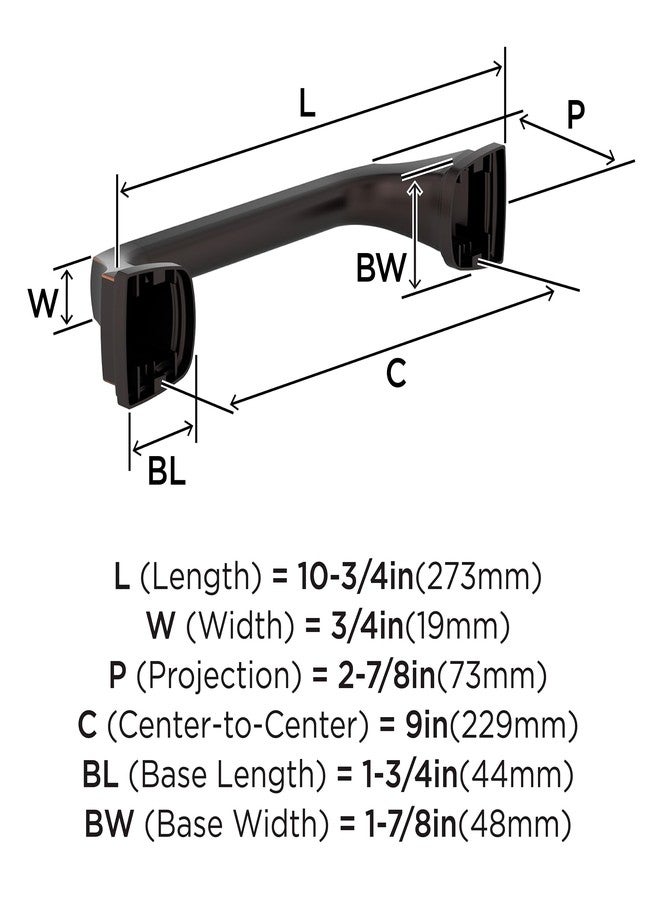 Amerock Revitalize Oil-Rubbed Bronze 9 inch (229mm) Towel Bar, BH36035ORB - Image 3