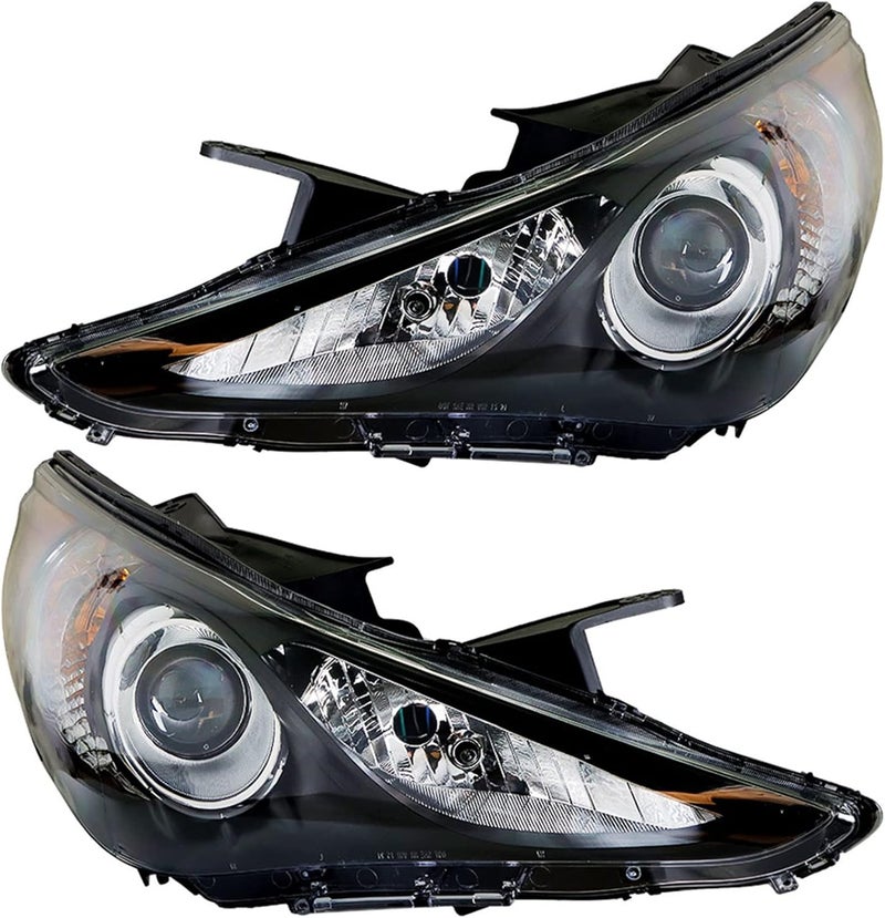 cheekyglo Front Headlights Assembly Replacement for 2011-2014 Hyundai Sonata Projector Headlights Headlamps Driver and Passenger Side - Image 3