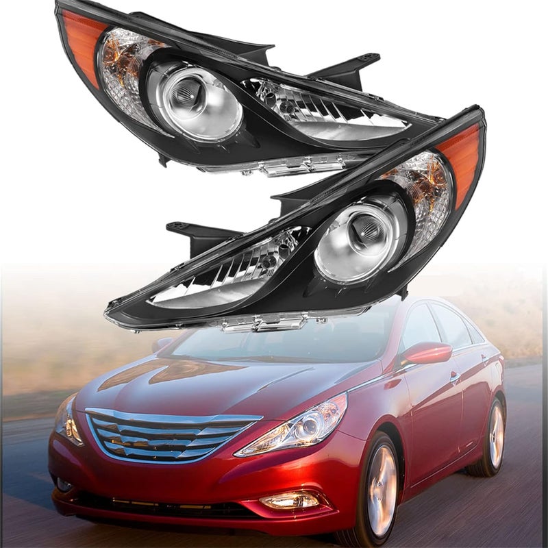 cheekyglo Front Headlights Assembly Replacement for 2011-2014 Hyundai Sonata Projector Headlights Headlamps Driver and Passenger Side - Image 1