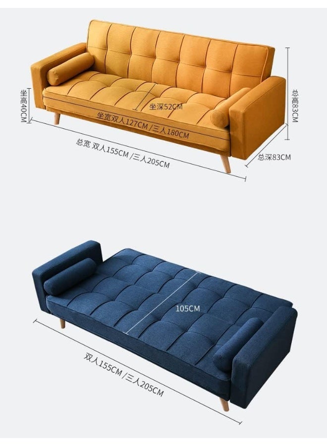 DEEP SLEEP Every Night Light Luxury Fabric Sofa Bed with Ottoman - Image 2
