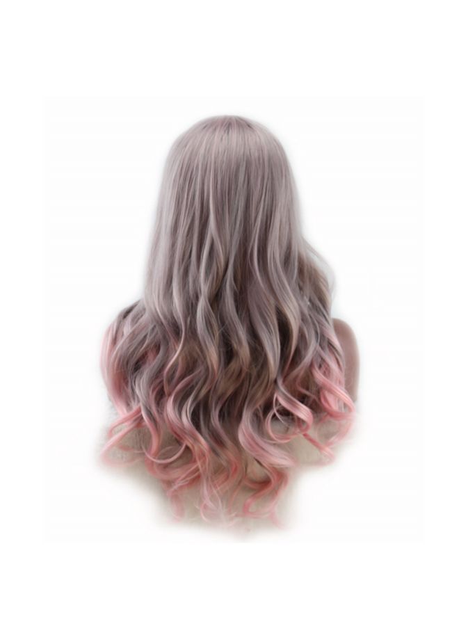 نيبمينينت شعر مستعار طويل ومجعد وعصري وبغطاء بتصميم شخصية الأنمي هاراجوكو مناسب للحفلات التنكرية، ألوان متدرجة متعدد الألوان - Image 3