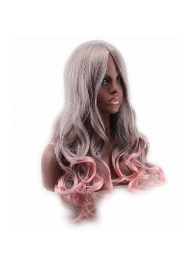 نيبمينينت شعر مستعار طويل ومجعد وعصري وبغطاء بتصميم شخصية الأنمي هاراجوكو مناسب للحفلات التنكرية، ألوان متدرجة متعدد الألوان - Image 2