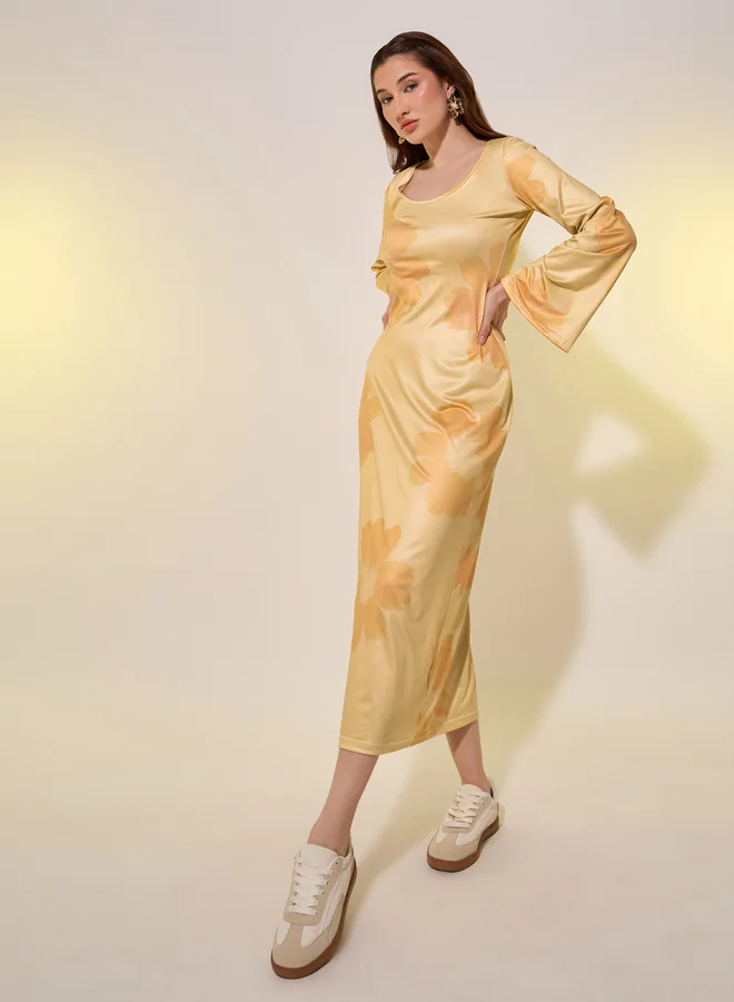 تايك تو Floral Print Dress