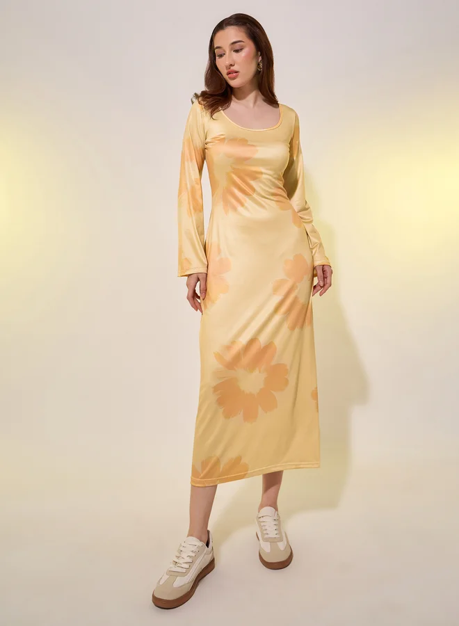 تايك تو Floral Print Dress