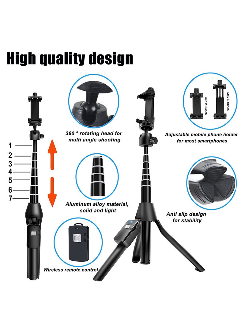 Selfie Stick, 40 inch Extendable Selfie Stick Tripod,Phone Tripod with Wireless Remote Shutter Compatible with iPhone 12 11 pro Xs Max Xr X 8Plus 7, Android - Image 2