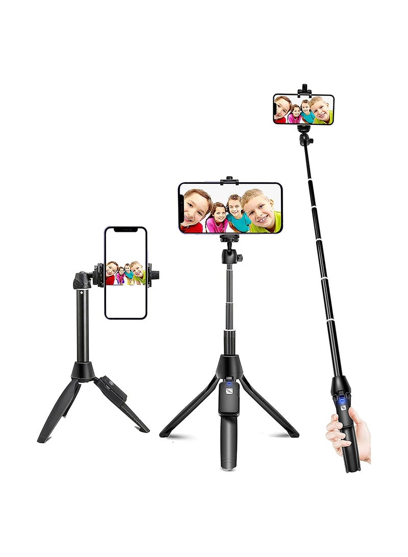 Selfie Stick, 40 inch Extendable Selfie Stick Tripod,Phone Tripod with Wireless Remote Shutter Compatible with iPhone 12 11 pro Xs Max Xr X 8Plus 7, Android - Image 1